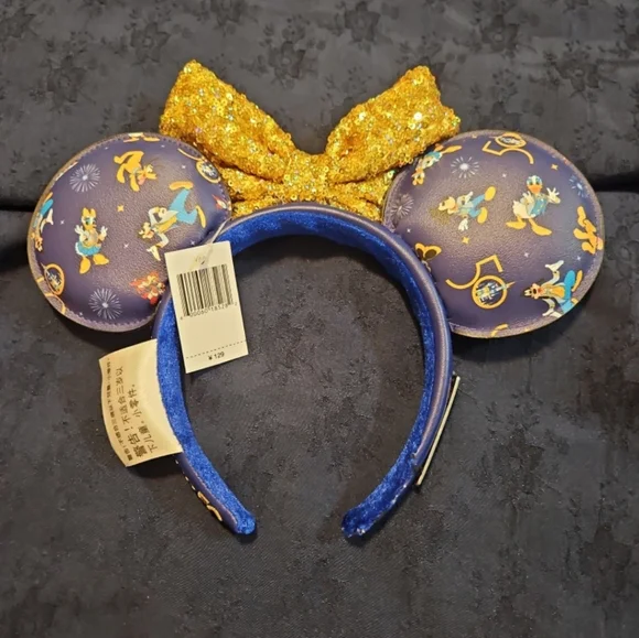 NWT Disney Blue & Gold 50th Anniversary Loungefly Ears - Picture 3 of 3